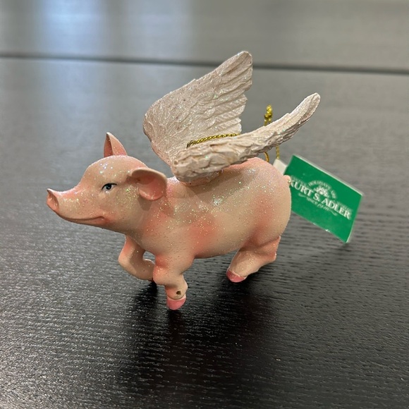 Kurt S Adler Flying Pig Ornament - Picture 2 of 9